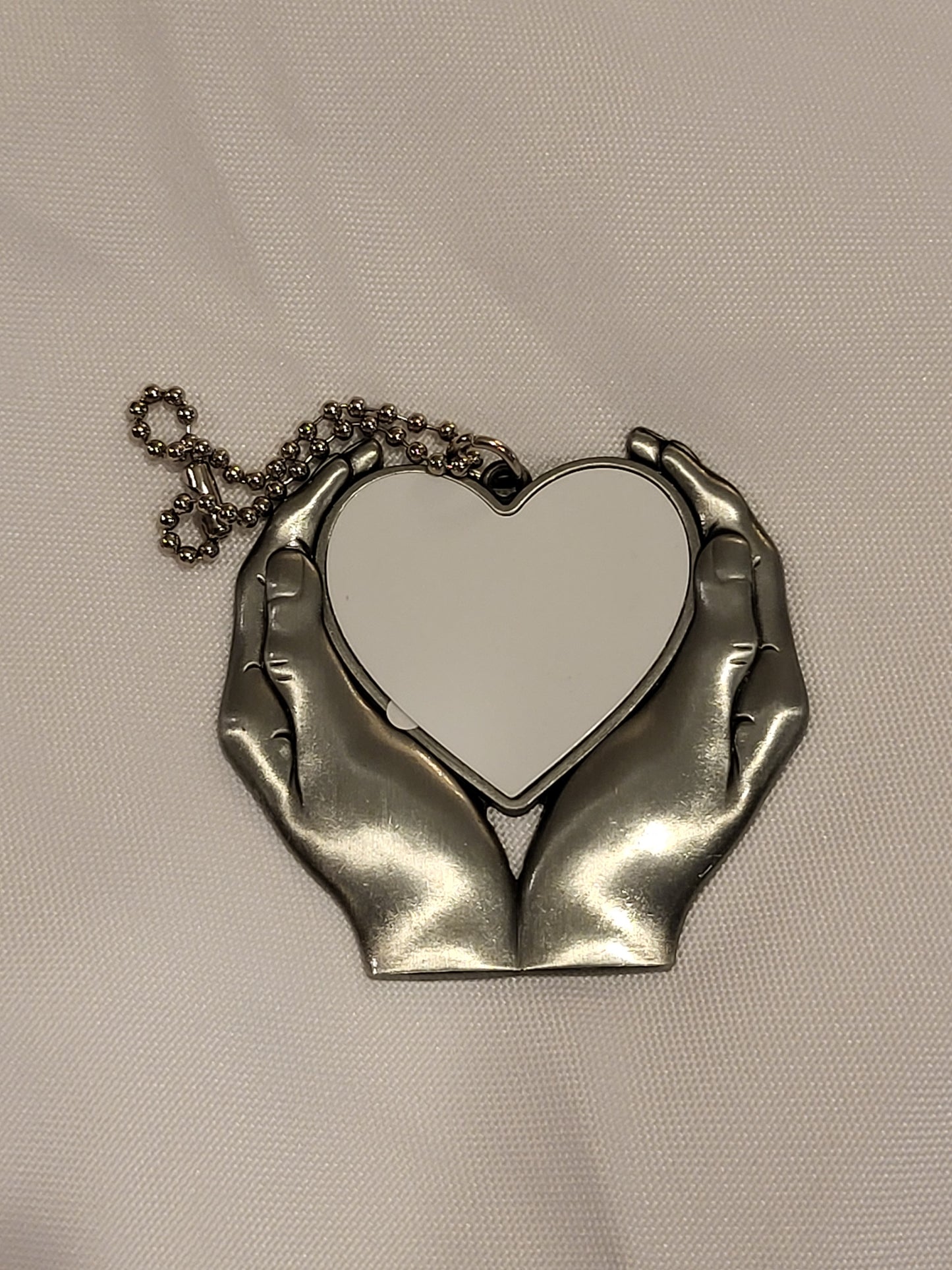 Praying Hands - Heart - Silver
