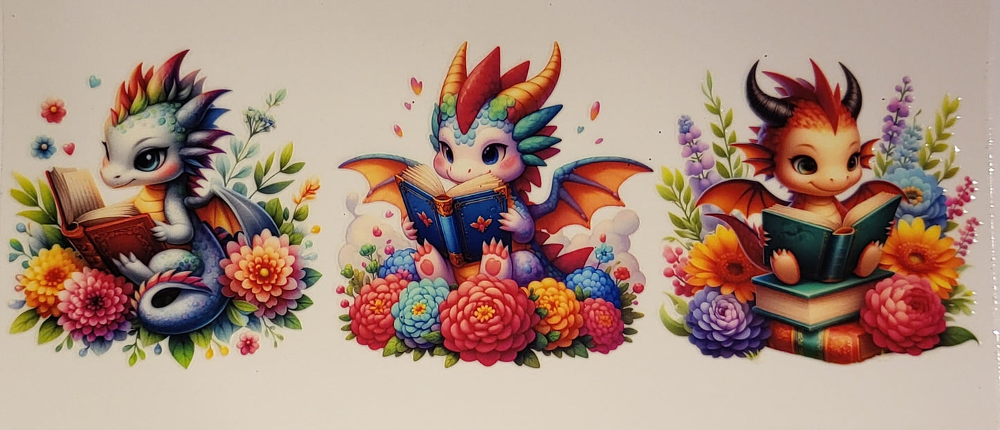 Floral Book Dragons
